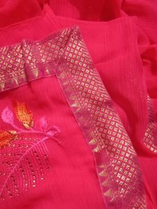 Saree Georgette (Pinky)