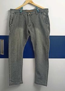 Gray Denim Pants