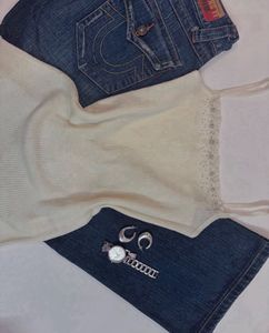 White Tank Top &amp; Jeans