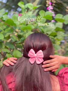 Crochet Bow Hair Clips - Set of 1