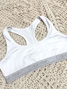 Calvin Klein White Sports Bra