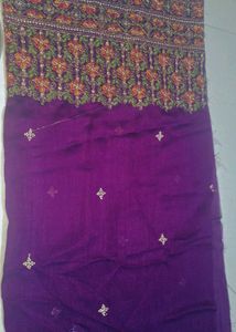 Elegant Purple  unstriched blouse