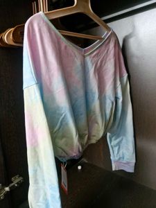 Tie Dye Croped Hoodie