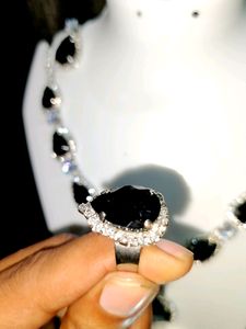 Glass Stone Necklace With Earring &amp; Ring