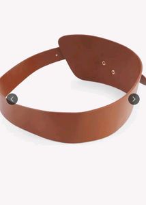 Brown Wide Waist Belt