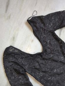 Forever Black Lace Bodysuit