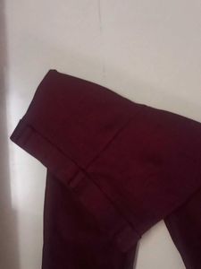 Maroon Casual Formal Pants
