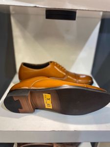 Brown Leather Cap Toe Oxfords