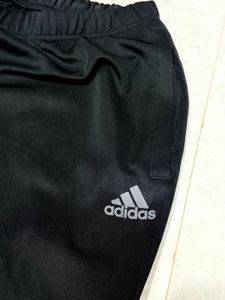 Adidas Black Track Pants with zip opening