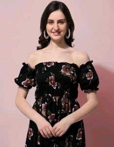 Floral Off-Shoulder Dress