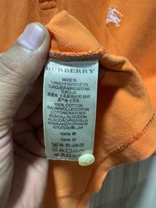 Burberry London Orange Polo TShirt