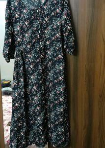 Floral Black Printed Dress