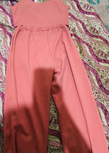 Elegant Peach Wide Leg Pants