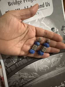 925 silver Lapis Lazuli Beaded Earrings