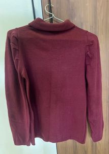 Burgundy Turtleneck Sweater top