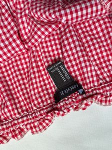 Gingham Off-Shoulder Top