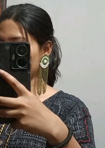 Long Handmade Earring💚✨😍