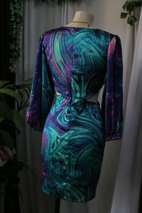 Colorful Cutout Mini Dress