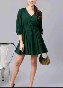 Green Button-Down Dress