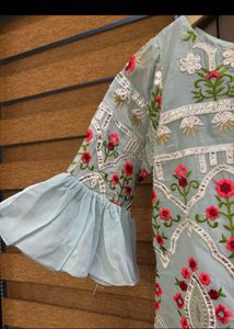 Elegant Embroidered Kurta Pants And Dupatta