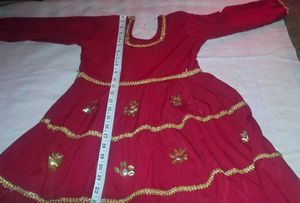 Elegant Red Ethnic Dress