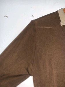 Aesthetic Brown Top With Collar