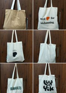 5 Tote Bags_any Random Clr