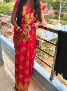 Elegant Pink organza Saree