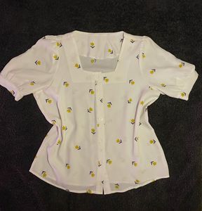 Cute Floral Printed Button Up Shirt
