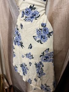 Floral Print Dress asymmetrical