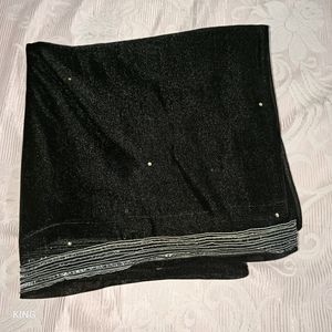 Black Shimmer Shine Saree