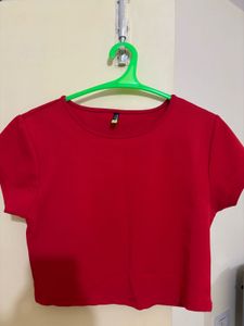 Red Crop Top