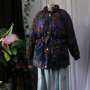 Vintage Adidas Tie-Dye Puffer Jacket