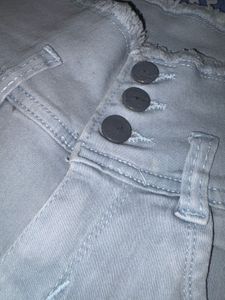 High Waisted Grey Jeans