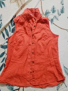 Orange Sleeveless Top