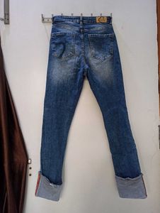Distressed Cuff Jeans