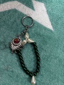 Elegant Beaded Peacock Keychain only 2 pics