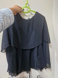 Zara Elegant Black Layered Top