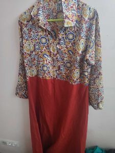 Elegant Floral Print Kurta