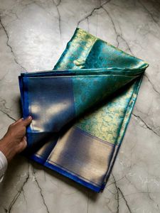Royal Weaves in Tissue Silk (Blue)