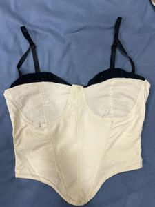 Chic Dual-Tone Corset Top