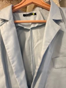 Blue Cropped Blazer, Bust- 36/38