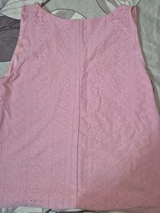A-Line Pink Sleeveless Top