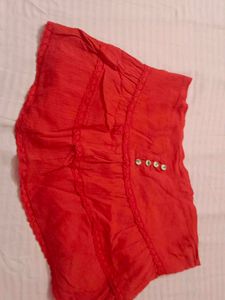 Red Coquette Xl Plus Size Mini Skirt
