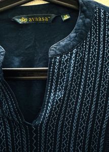 Blue Embroidered Tunic