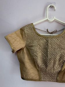 Elegant Gold Embellished Blouse