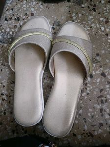 Party Wear Golden Wedges For Women In 39 Number