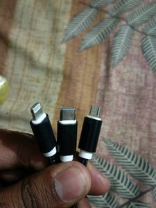 3 In 1 Usb Data Cable iPhone/C_port/Samsung Port