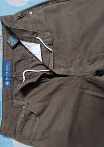 Low Rise Straight Brown Jeans