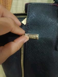 Classic Black Leather Tote Bag for Women |